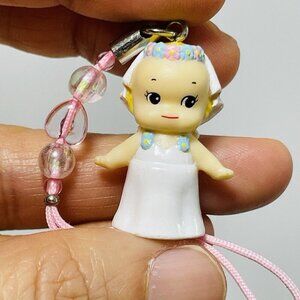 Roki Kewpie Cupid Girl Women Bride Figure Strap Cord Hangtag Japan White Dress